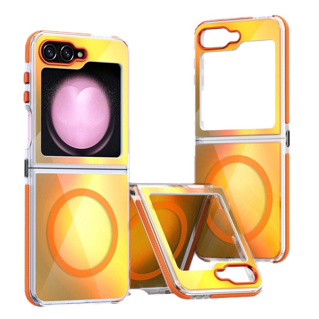 Vhodné pro Samsung Skládací Z FLIP 4 5 6 7 Nahoru a Dolů Gradientní Chameleonské Špičkové Barevné Pouzdro