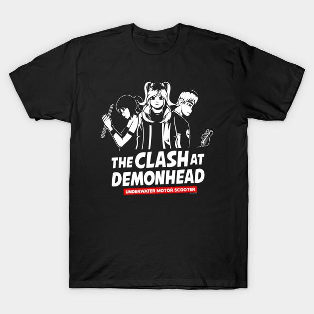 Men Black Print T-shirt Clash At Demonhead No-Cut Transfer Paper Print Cotton Tshirt S чёрный