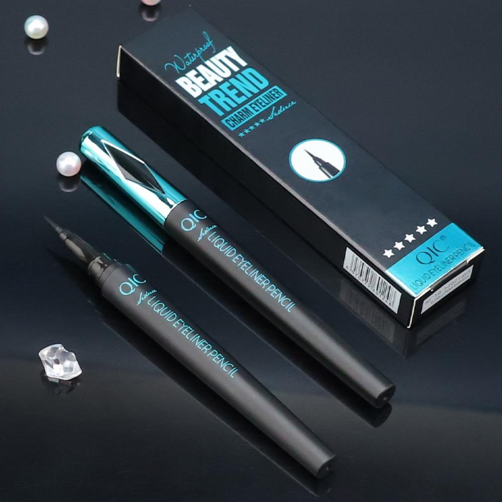 QIC Membrane Blue Eye Pen Fast Dry Black Holding Makeup, Waterproof Sweat Eyeliner