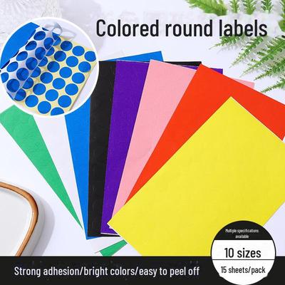 Self-Adhesive Color Dot Labels for Identification and Classification