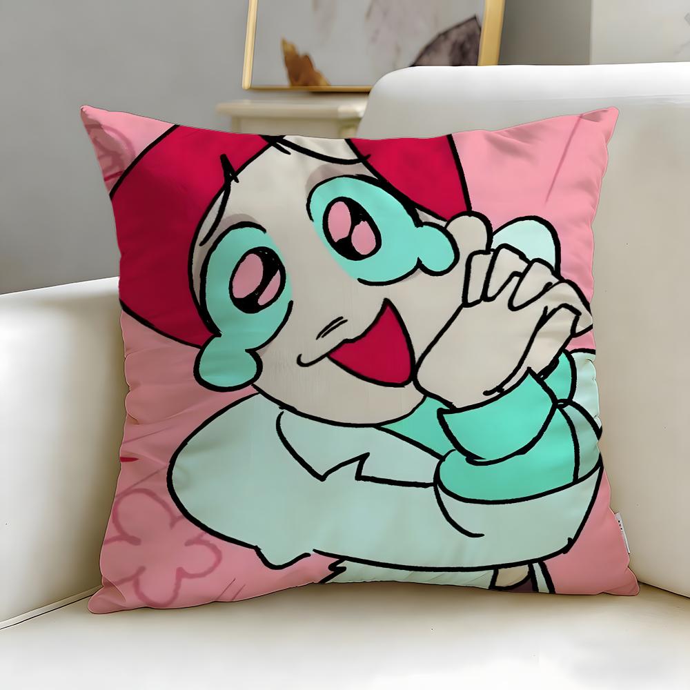 Beliebte Cartoon-Kissenhülle PSYCHO CUTIES – Weich & Leicht zu waschen – Vielseitig für Sofa, Bett, Reise und Büro