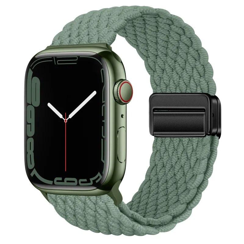 Nylon Strap For Apple Watch 44mm 45mm 49mm 42mm 38mm 40mm 41mm Watchband Bracelet for iWatch Series Ultra 9 8 7 6 5 4 SE 3 Band