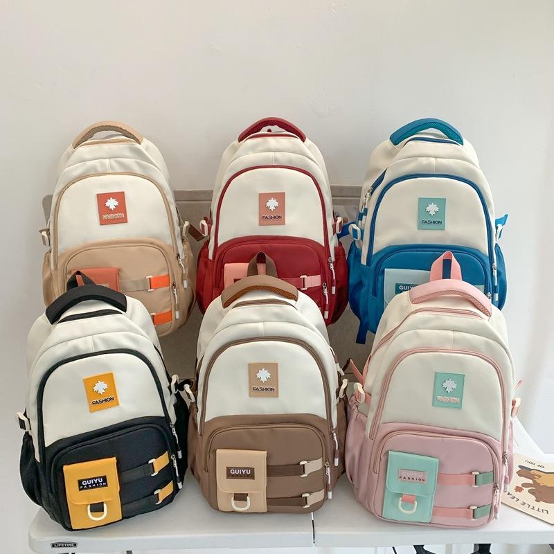 Neuer Freizeitrucksack Koreanische Version Große Kapazität Mittelschüler Schultasche Schlichte Japanische Koreanische Version Paar-Rucksack