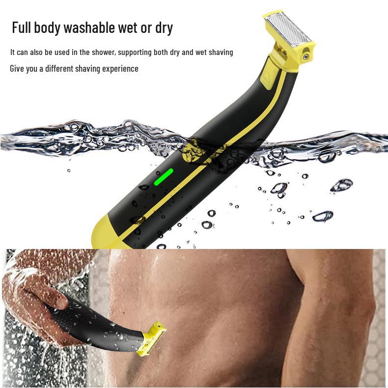 Herren Nass-/Trocken-USB-wiederaufladbarer Elektrorasierer, Vollständig abwaschbarer Haarentferner & Rasierer