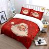 Santa Claus and Snowflake Design Bedding Duvet Cover Set Duvet Cover Pillowcases  (1*Duvet Cover 2*Pillowcases, Without Duvet Insert)