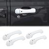 White Outer Door Handle Shell Bezel Cover Kit for Jeep Wrangler Gladiator JT 18+