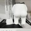 Sleek White Black Resin Succulent Pot Contemporary Decor For Home Office Desk Garden Gift
