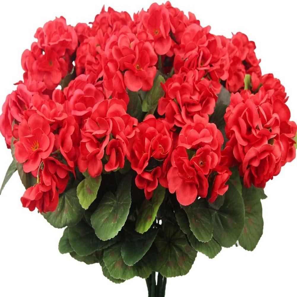 Anpassbare Anordnung Künstliche Geranien Außenblumen Seidenblumen