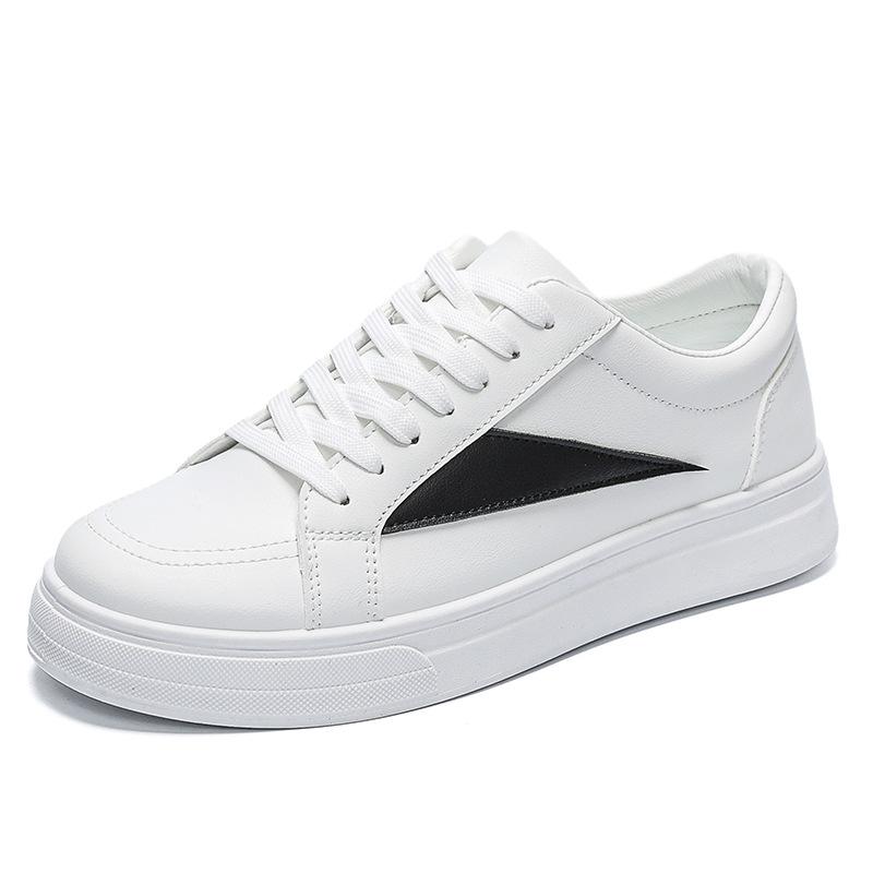 2025 Autumn New Student Men's Shoes Street Trendy Shoes Leather Surface White Shoes Versatile Board Shoes Sports and Leisure Shoes