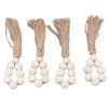 Napkin Ring Decorative Elegant Wood Beads Table Napkin Holder with Tassels for Party Wedding Home