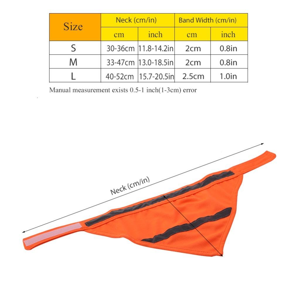 Reflective Dog Bandana Luminous Pet Neckerchief Soft Touch Dog Saliva Towel  Pet Grooming