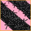Fashionable Fingerless Mesh Gloves Arm Sleeves with Rhinestones for Women Teens Vintage Styles Holiday Gathering Props