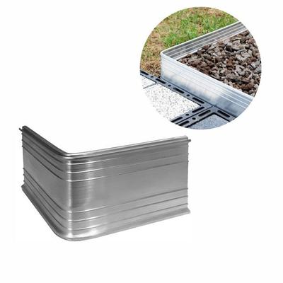 90° Angle for Ultra-Resistant Aluminium Lawn Edging 14cm | Garden Edging | Flowerbed Border | Robust Garden Bed Border