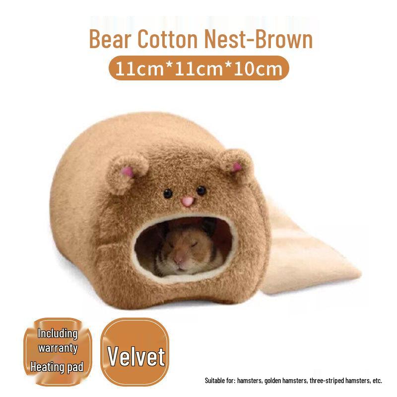 Winter Warm Cotton Nest for Small Pets: Hamsters, Chinchillas, Hedgehogs, Squirrels & Rabbits