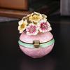 Exquisite Vase Jewelry Box Metal Enamel Color Ornament Jewelry Box Creative Flower Ring Box Jewelry Storage Box