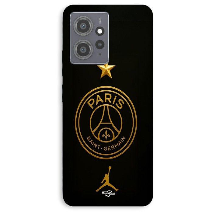 Coque de téléphone - Maniacase - Xiaomi Redmi Note 12 4G - Silicone - Souple - PSG logo doré étoile champion
