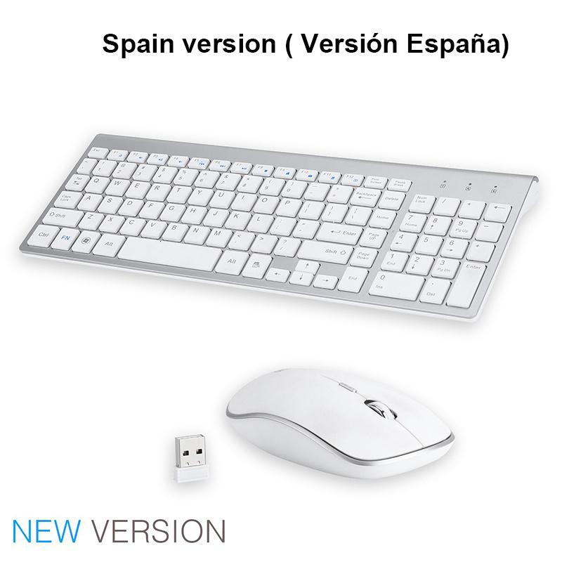 Jomaa 2.4G Wireless Keyboard and Mouse Combo Mini Multimedia Full-size Keyboard Mouse Set For Computer Notebook Laptop Desktop