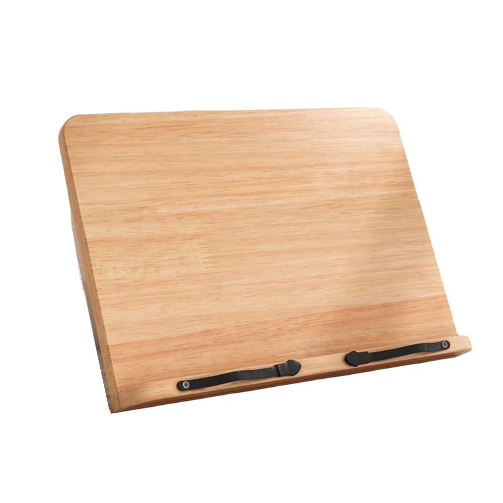 Multi-Position Support Wooden Reading Stand Foldable Cookbook Bracket Book Holder Tray  Note-taking