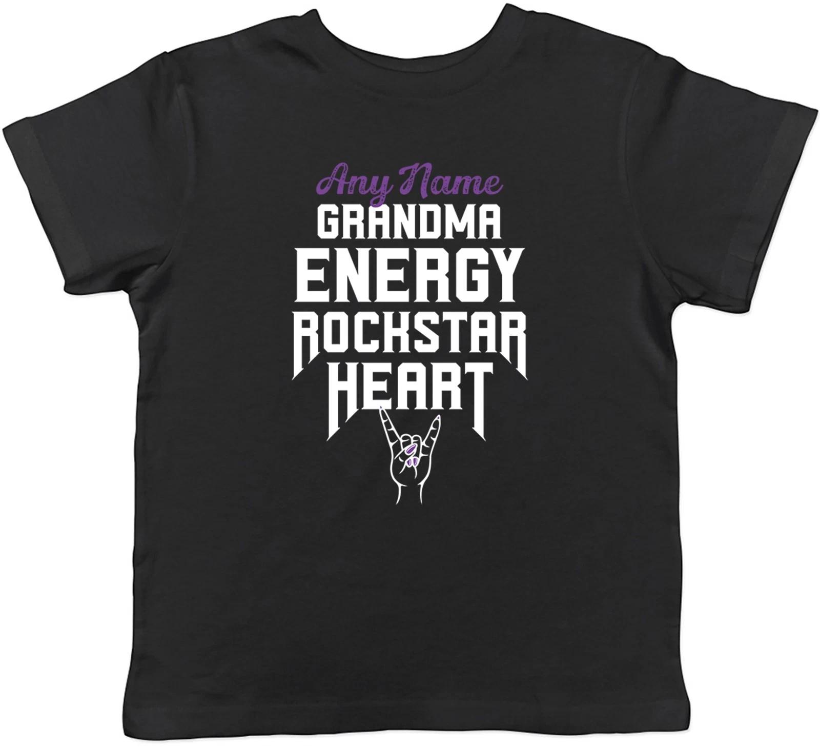 

Personalised Grandma Rockstar Heart Kids T-Shirt Boys Girls Gift 140