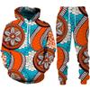 Frühling Herbst Afrikanischer Stil 3D Druck Trainingsanzug Set Mann Frau Hoodie + Hose 2-teilige Sets Dashiki Ethnisch Lässig Pullover Streetwear
