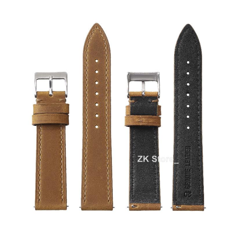 Vintage Watch Strap Quick Release Watchband 19mm 21mm 18mm 20mm 22mm Cowhide Watchband Smart Watch Strap Accessories Bracelet