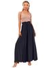 2025 European & American Women's High-waisted Long Wide-leg Summer Culottes with Elastic Waistband