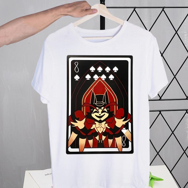 Hazbin Hotels Alastor Tshirts Men Shirt Harajaku Mens Clothing Summer Streetwear Casual Tee Short Sleeve Tops