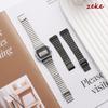 Vintage 18mm 20mm Edelstahlarmband für CASIO F-91W/A158/A159/A168/A169/B650/AQ230/AE500W Uhrenarmband Silm Metallarmband Gürtel