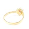 Garnet Gold Plated 'Crystal Flower' Ring