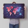 Weltkarte Bedrucktes Poster Individuell Retro Wandkunst Vintage Metallblechschilder für Zuhause Büro Dekor Dekoration Ästhetisch Haus Zimmer