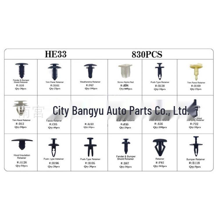 18 Types Car Snap Fasteners: 830-Piece Mixed Fixing Clips Set for Ford, Nissan, and Universal Use