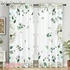 2pcs   Plane Printing Curtain Popular Wildflower Polyester (without Rod) Festive Perfect for Bedroom and Various Room Types