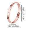 Trendy 18K Gold Plated Charm Bangle Bracelet with Diamond Hollow Out Star Design for Women Elegant Wedding Gift Jewelry