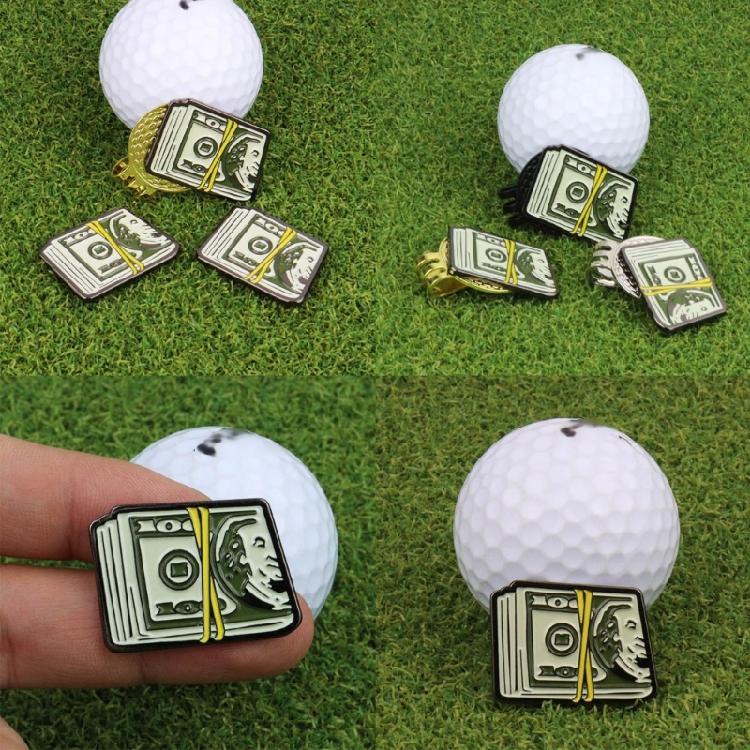 Dollar-Schein Golfball Zielmarkierer Metall Magnetischer Hutclip Golfzubehör