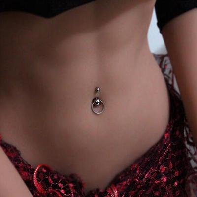 1 Stück Bauchnabelpiercing Edelstahl Bauchnabelringe Kugel Sexy Bauchnabelring Körperschmuck ARI