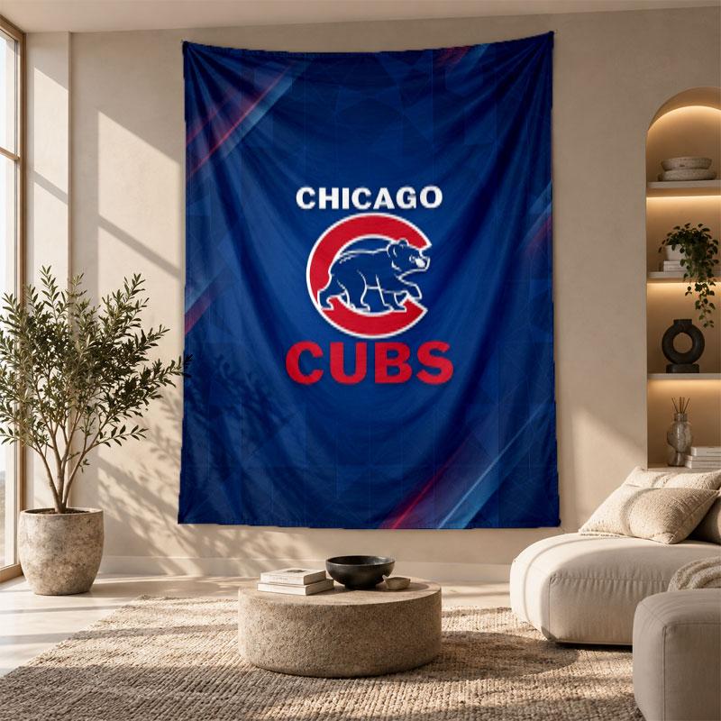 Decorative Tapestry,Chicago Cubs Printed Wall Art, Lightweight Wall Hanging For Bedroom Background