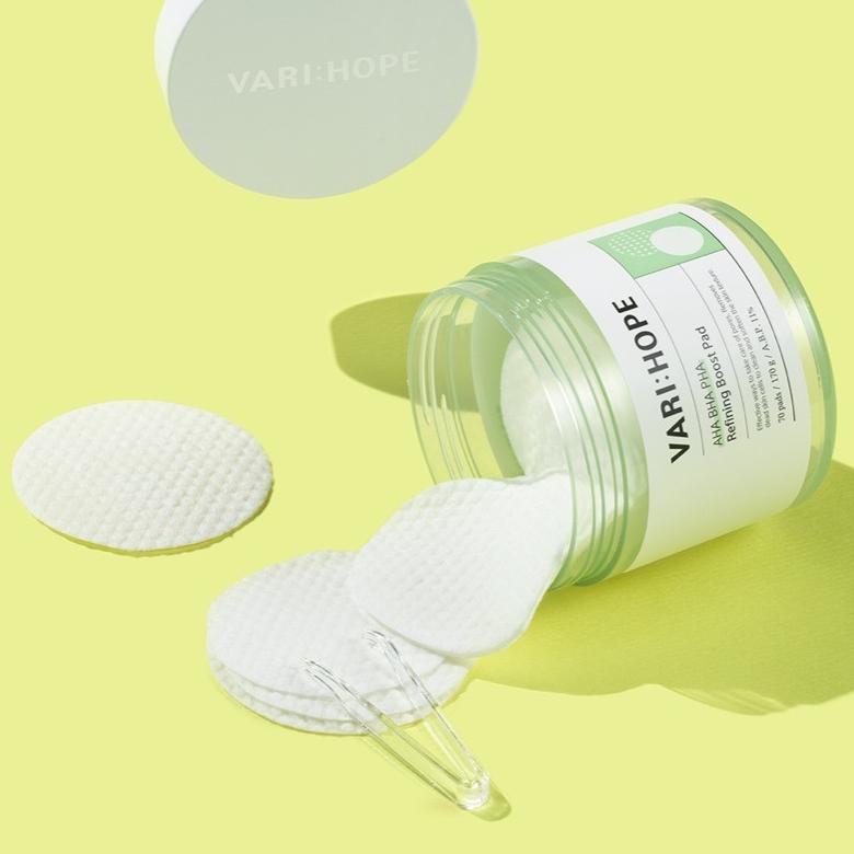 

VARI: HOPE AHA BHA PHA Refining Boost Pad 70 шт., 170 г