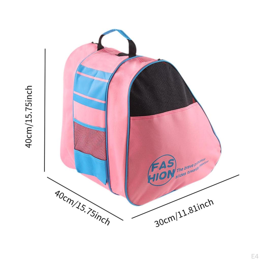 Roller Skate Bag Carrier Large Capacity Portable Skating Shoes Carrying Handbag Ice for