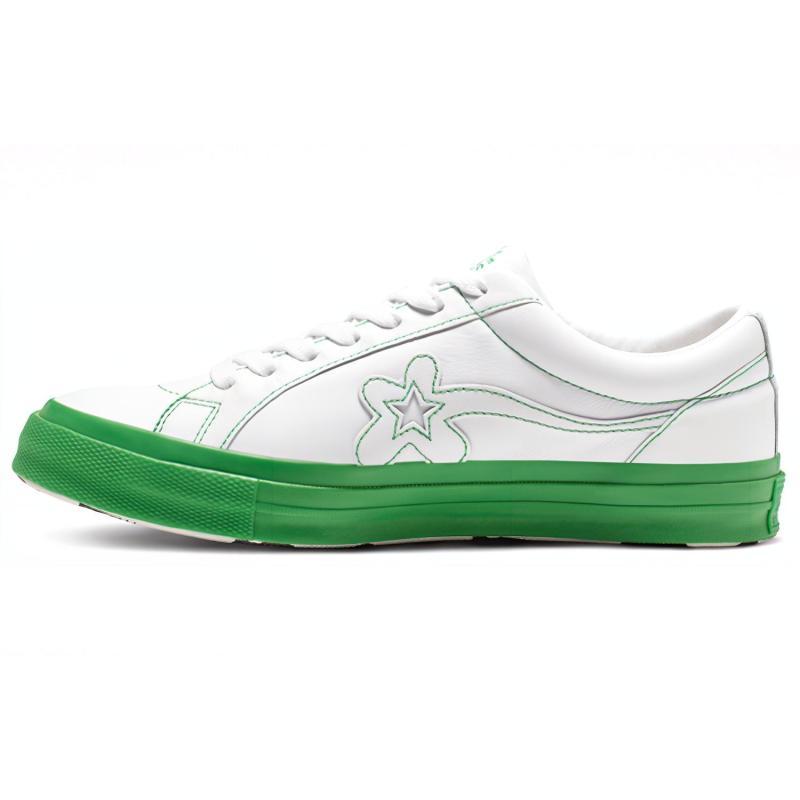 

Golf Le x Converse Golf Le Fleur*One Sta Synthetic Leather Small Flower Lightweight and Breathable Low-Top Board Shoes Unisex Green 36