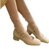 See Through Transparent Women Socks Colorful Star Summer Ultra-thin Nylon Loose Long Socks Women Sweet Girls Mesh Lace Socks Sox