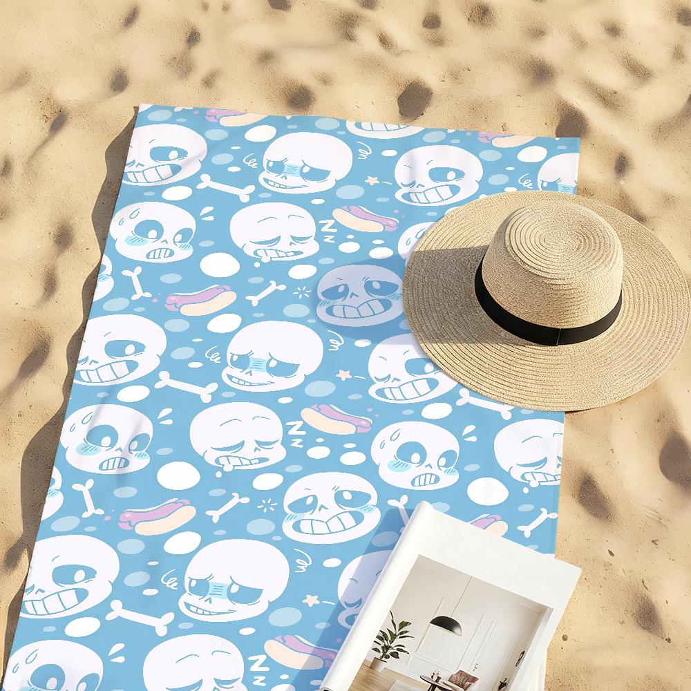 Sans U-Undertale Game Towel Quick Drying Beach Towels Are Suitable For Swimming Pools Camping Yoga And The Gym