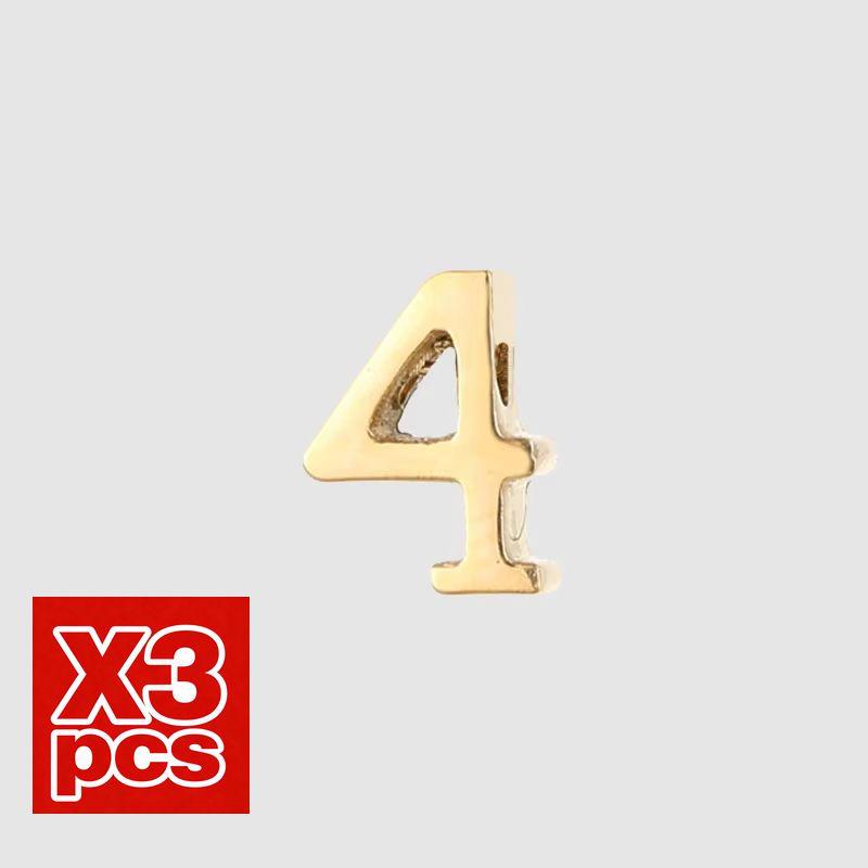 CARLIDANA DIY Jewelry Making Accessories Stainless Steel Gold Plated Arabic Number Pendant Charms for Women Necklace Bracelet