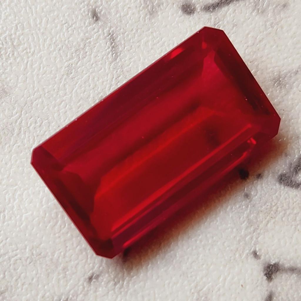 104 Cts Natural CERTIFIED Ruby Emerald Shape Red Rare Loose Gemstone