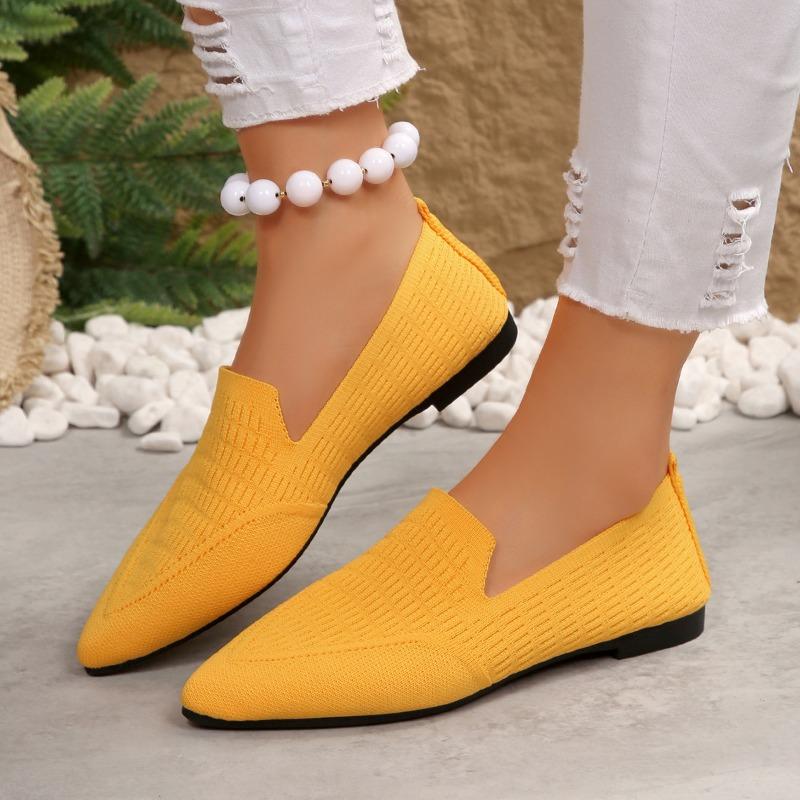 Spring and Autumn New Large Size Flat Bottom Pointed Fly Woven Single Shoes Casual One Pedal Doudou Shoes 43
