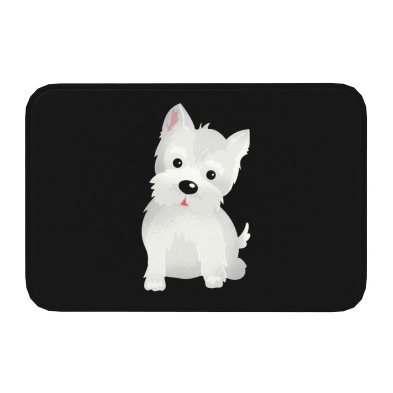 West Highland White Terrier Dog Front Floor Door Entrance Mat Westie Bath Kitchen Doormat Balcony Carpet Rug Toilet Footpad