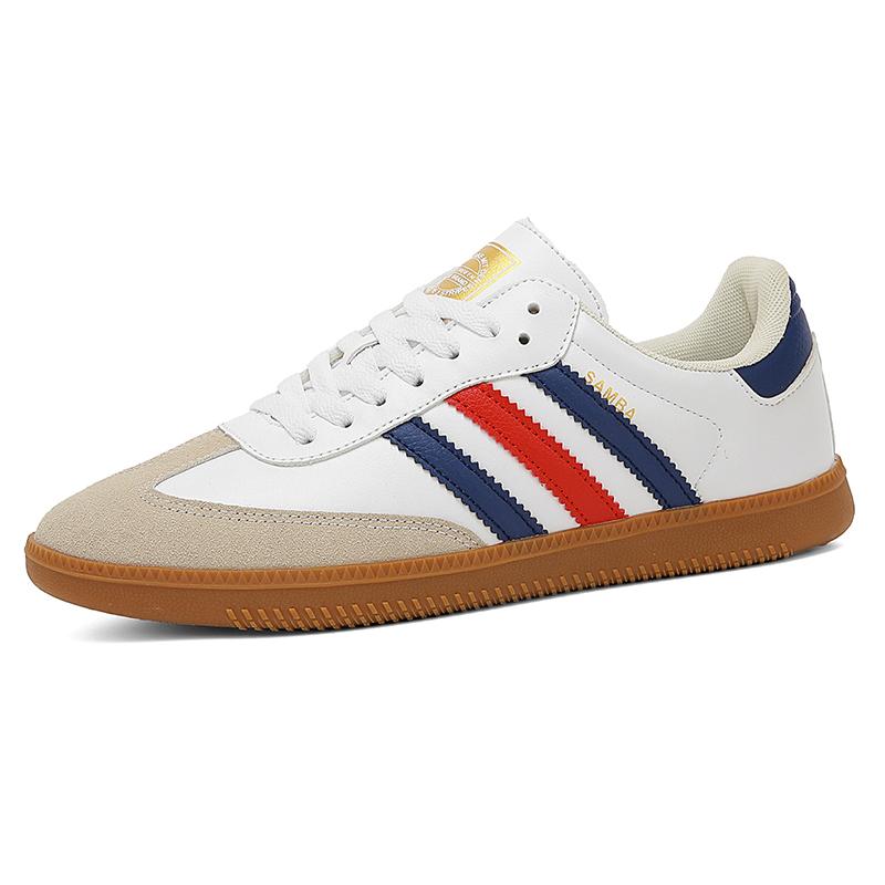 Sapatos de Três Listras 2025 para Homens Retro Branco Agam Tênis Esportivos Sapatos Rasos Casuais com Todos Leves Sapatos da Moda para Mulheres