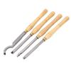 4Pcs Wood Lathe Chisel Set Handheld Accurate Stable Cutting Lathe Turning Tool for Woodworking