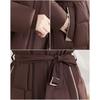 Thickened Winter Hooded Long Padded Jacket Slim Waist Design Warm Coat for Ladies