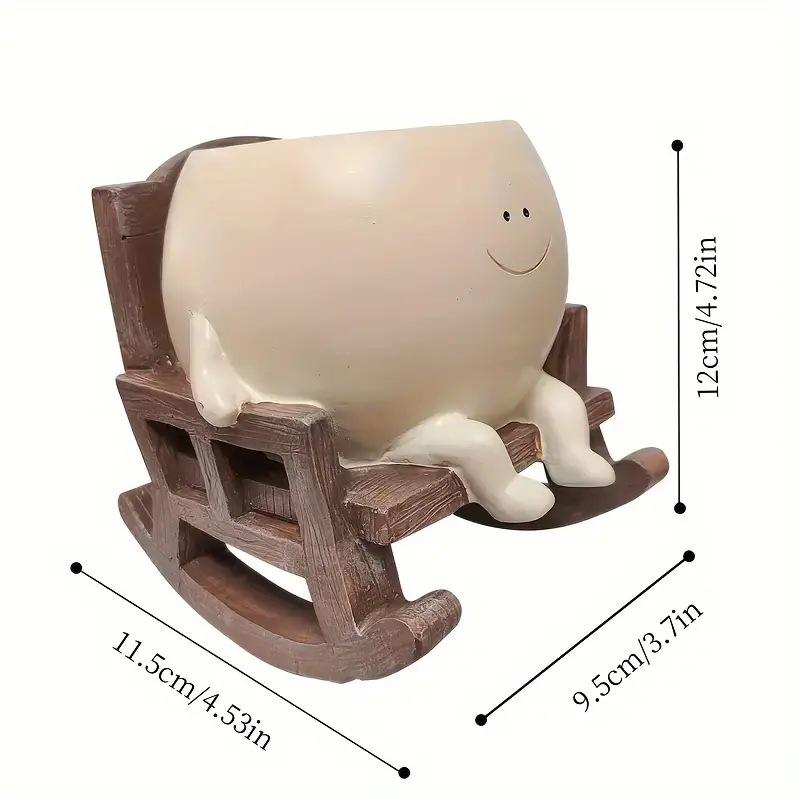Schaukelndes Gesicht Pflanztopf Niedliches lächelndes Gesicht Harz Blumentopf Schaukel Sukkulenten Pflanzgefäß Wandhängeblumentopf Gartenzubehör