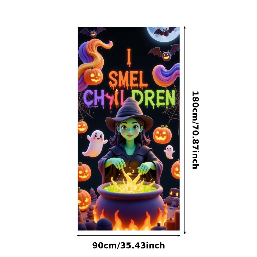 Halloween Banner Kessel Kürbis Banner Halloween Party Banner Farbenfrohes Design für Halloween Party Themenparty